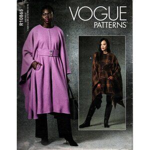 Vogue R10865 Misses XS to M Easy Belted Capes Uncut Sewing Pattern